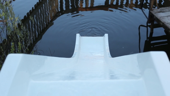 Water Slide In Lake