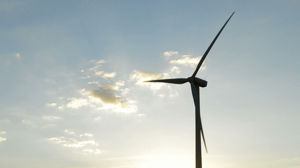 Wind Turbine Energy Renewable at Sunset