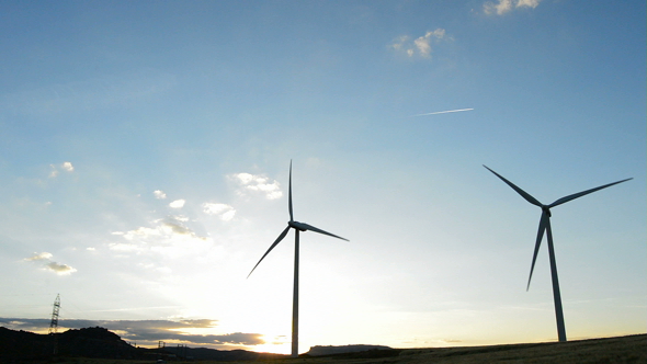 Wind Turbines Energy Renewable Tower at Sunset