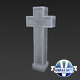 Low-Poly Grave Stone Cross - 3DOcean Item for Sale