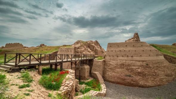   UNESCO World Heritage Site Ancient City Of Sauran, Kazakhstan