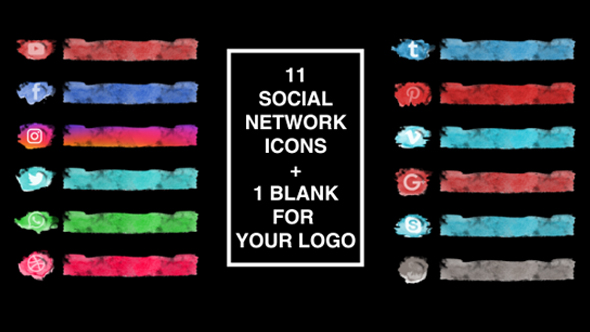 Watercolor Social Network Lower Thirds