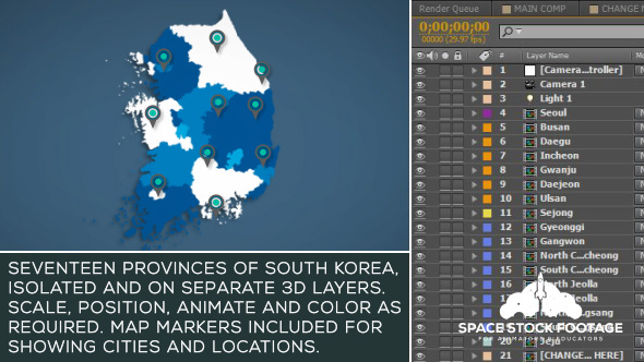 South Korea Map Kit