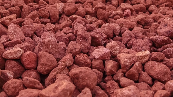 Red Stones. Mountain Of Bauxite.