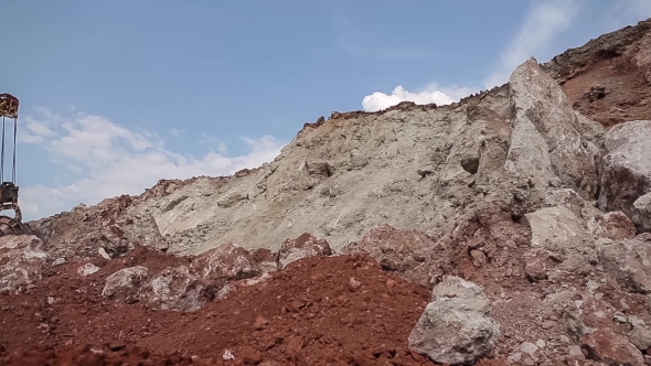 Excavator Loading Ore.