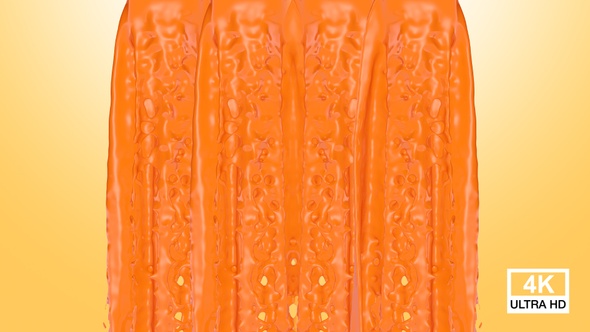 Orange Juice Splash Curtain