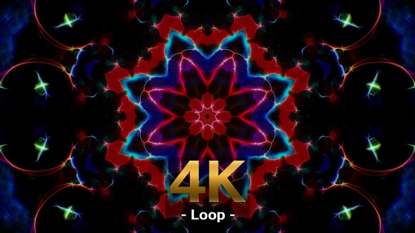 Abstract Colorful Shape Art Background 4K Loop 01