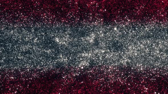 Austria Flag With Abstract Particles