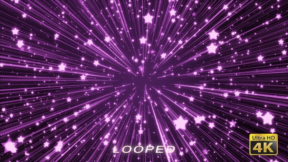 Purple Glowing Stars Background