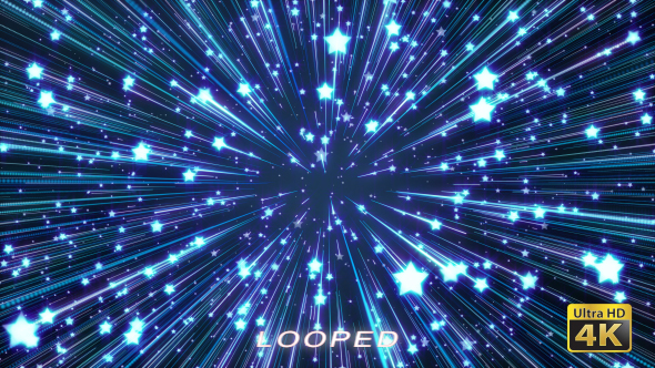 Blue Glowing Stars Background alt