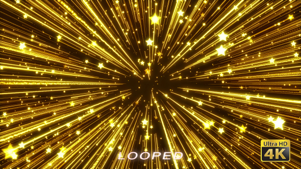 Gold Glowing Stars Background