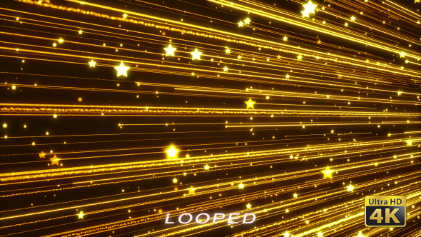 Gold Glowing Stars Background 2