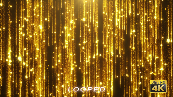 Gold Falling Stars Background