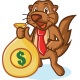 Brown Sea Otter Mascot Set - GraphicRiver Item for Sale