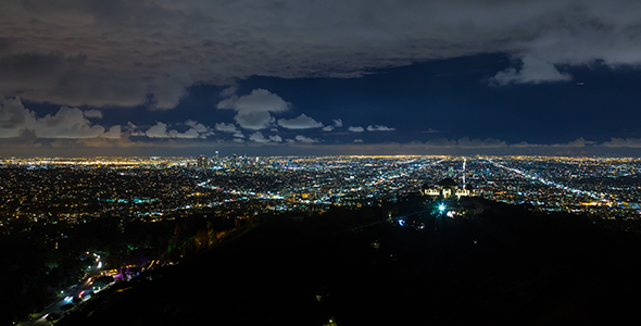 Los Angeles View From Griffith Park at Night