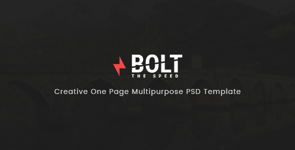 Bolt – One Page Creative Multipurpose PSD Template