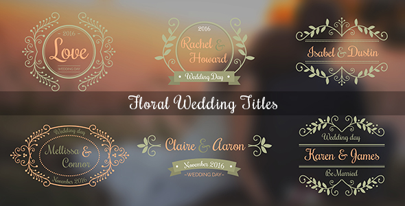 Floral Wedding Titles