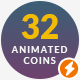 32 Animated Clear Coins - VideoHive Item for Sale
