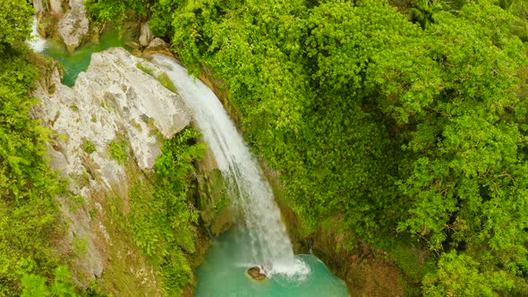 Beautiful Tropical Waterfall Philippines, Cebu