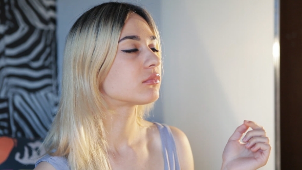  Shot Of Girl Eating Potato Chips