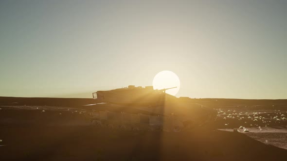 Old Rusty Tank in Desert