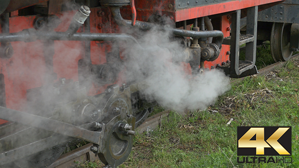 Steam Out of Locomotive Pipes