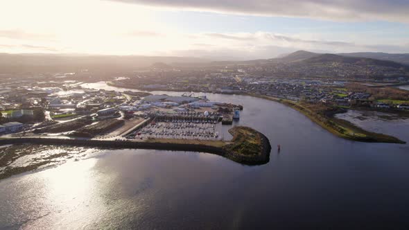 Aerial View of the Mouth of Inverness Harbour