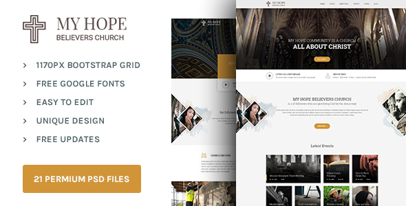 MY HOPE : Church PSD template