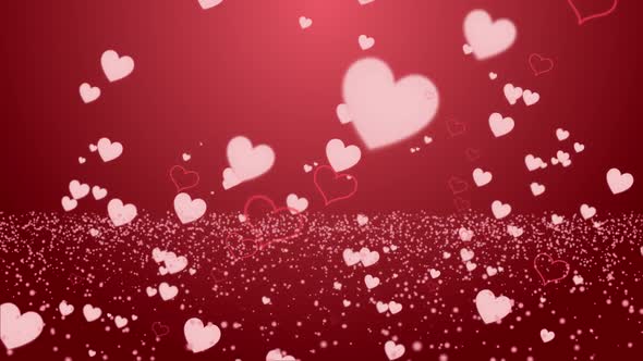 Heart particles background