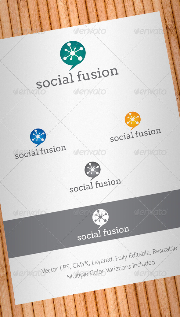 Social Fusion Logo Template