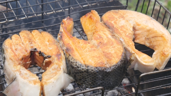 Fish Fried On a Grill