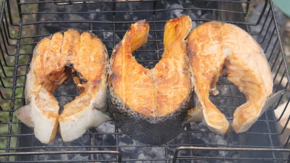 Fish Fried On a Grill