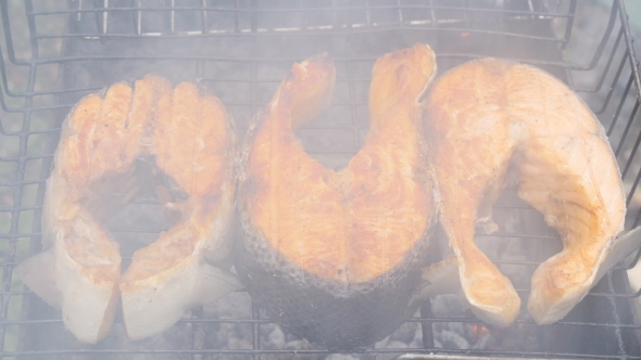 Fish Fried On a Grill