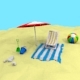 3D Beach Set - 3DOcean Item for Sale
