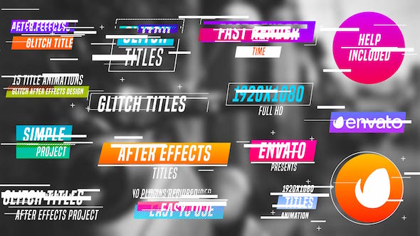 Colourful Glitch Titles