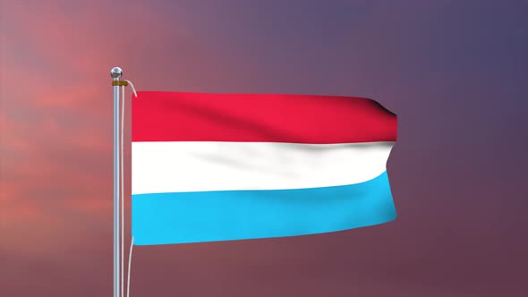 Luxembourg Flag 4k