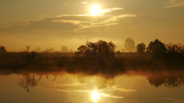 Fog At Sunset 