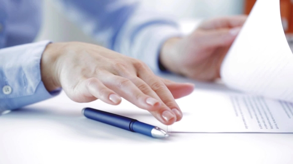 Woman With House Model And Pen Signing Contract 73