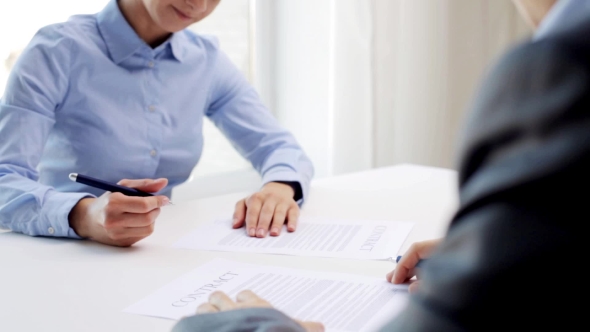 Business Partners Signing Contract And Shake Hands 18