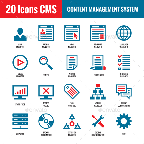 20 Icons CMS - Content Management System