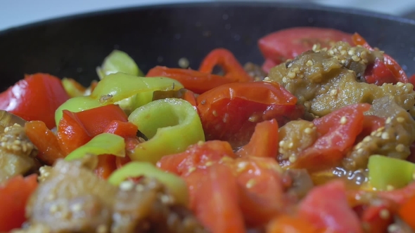 Vegetables Stewing In Pan