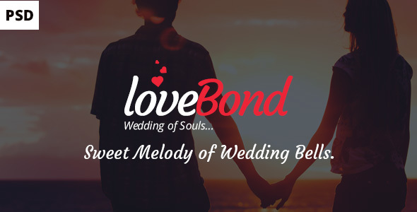 LoveBond One Page Wedding PSD Template – beautiful and awesome – 0 Sold!