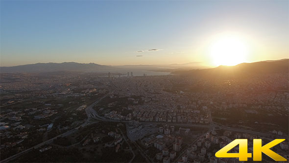 Sunset in City Izmir