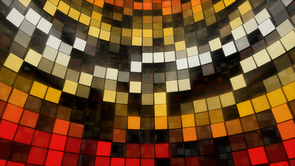 Revolving Neon Tiles Stage Light - Sunset Flickering alt