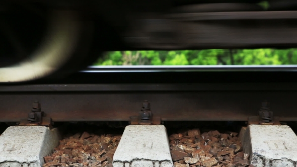Train Wheel On a Rail. 