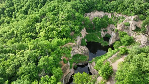 A view of the sea eye of Tengerszem in Hungary