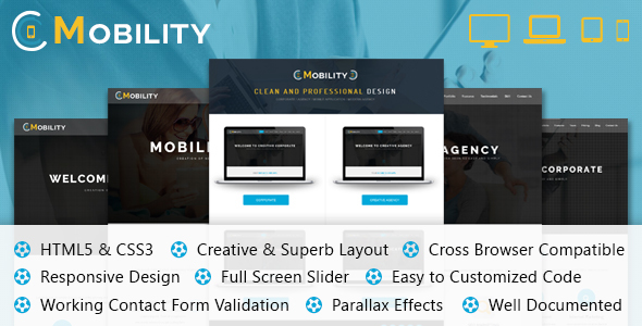Mobility One Page HTML Template