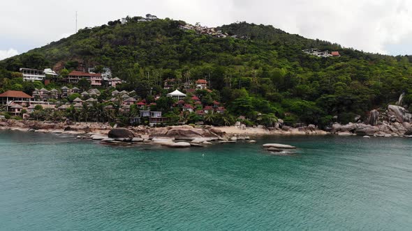 Beautiful high view of nature with sea ocean