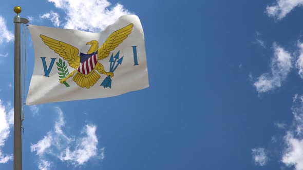 United States Virgin Islands Flag (Usa) On Flagpole