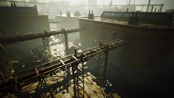 Ruins of a Very Heavily Polluted Industrial Factory alt